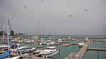 Weather camera view of Waukegan Harbor and Marina.